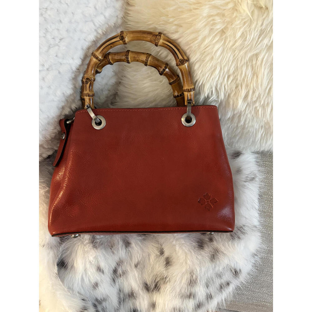Patricia Nash - Stylish Red Handbag with Bamboo Handles
